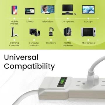 Power by GoGreen 6 Outlet Surge Protector - Reliable Protection