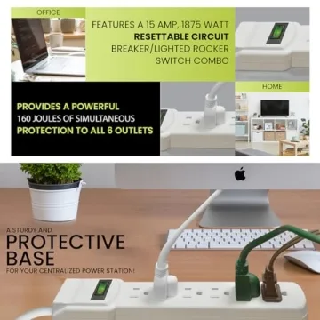 Power by GoGreen 6 Outlet Surge Protector - Reliable Protection