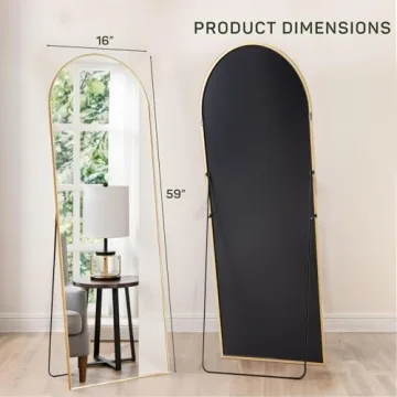 Arched Full Length Mirror - 16"x59" for Bedroom