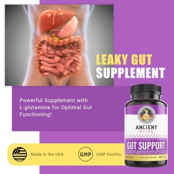Vegan L-Glutamine Capsules for Leaky Gut Support - Ancient Bliss