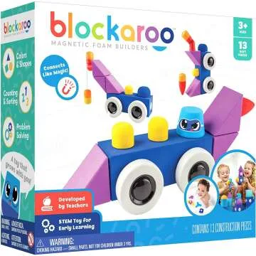 Blockaroo Magnetic Foam Building Blocks for Kids