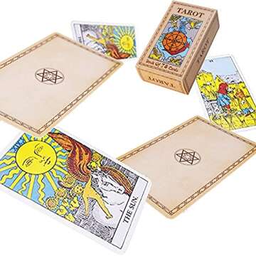 Unilive Tarot Cards Deck with Guidebook,Original Classic Tarot Card for Beginners