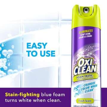 OxiClean Foam-Tastic Fresh Scent Bathroom Cleaner, 19 oz, 2 count