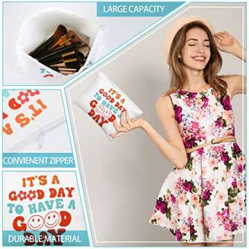 Sotiff 4 Pcs Smile Face Makeup Bags Cute & Fun