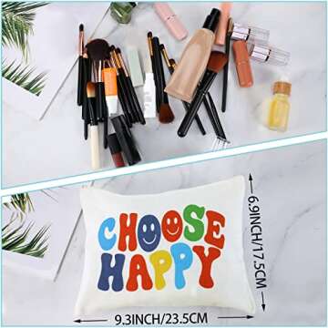 Sotiff 4 Pcs Smile Face Makeup Bags Cute & Fun