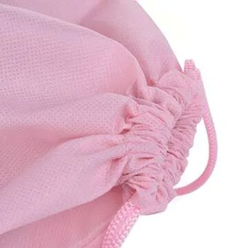 Cosmos 10 Pcs Travel Shoe Bags Shoe Organizer Pouch Storage String Bags for Travel Trip Carrying Packing, Dust-proof Non-Woven Fabric in Dual Drawstring Closure, 13.5" x 11" (Light Pink)