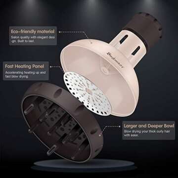 Segbeauty Deep Bowl Hair Diffuser - Professional Curl Styling Tool