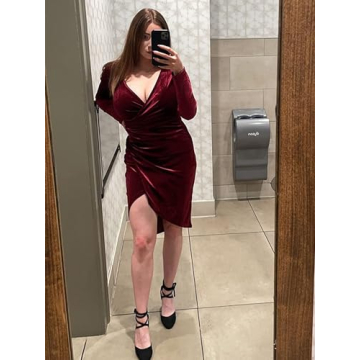 Elegant HUHOT Velvet Fall Wedding Guest Dress for Women