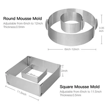 Meichu Adjustable Cake Ring Set for Perfect Desserts