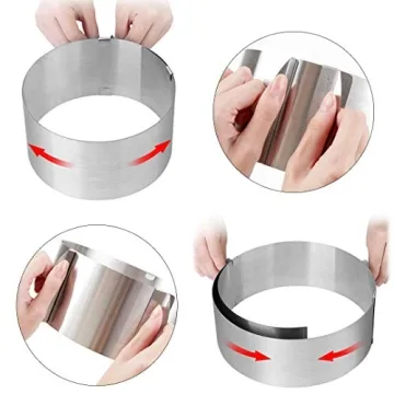 Meichu Adjustable Cake Ring Set for Perfect Desserts