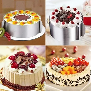 Meichu Adjustable Cake Ring Set for Perfect Desserts