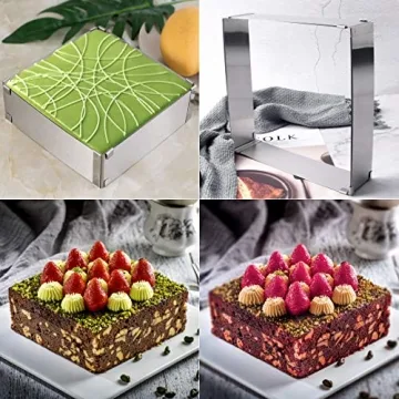 Meichu Adjustable Cake Ring Set for Perfect Desserts