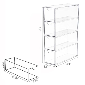 Nicunom Sunglasses Organizer with 4 Drawers in Acrylic