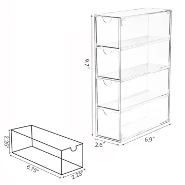 Nicunom Sunglasses Organizer with 4 Drawers in Acrylic