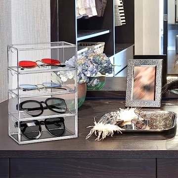 Nicunom Sunglasses Organizer with 4 Drawers in Acrylic