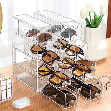 Nicunom Sunglasses Organizer with 4 Drawers in Acrylic
