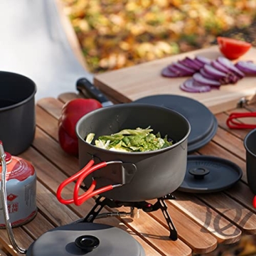 ALOCS Durable Compact Camping Cookware Set for Outdoor Adventures