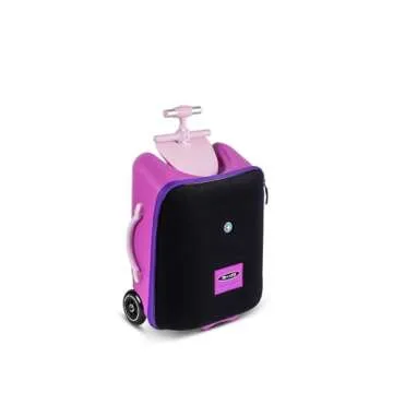 Micro Kickboard - Luggage Eazy - Foldable and Ride-able Swiss-Designed Luggage Case Carry-on for Kids, Ages 18 Months and Up (Violet)