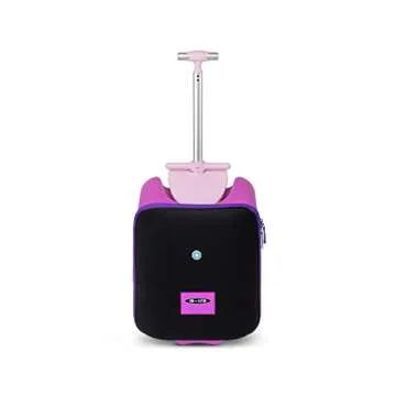 Micro Kickboard - Luggage Eazy - Foldable and Ride-able Swiss-Designed Luggage Case Carry-on for Kids, Ages 18 Months and Up (Violet)