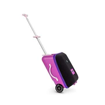 Micro Kickboard - Luggage Eazy - Foldable and Ride-able Swiss-Designed Luggage Case Carry-on for Kids, Ages 18 Months and Up (Violet)