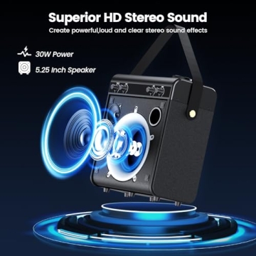 Ktrenv Karaoke Machine with Dual Wireless Mics