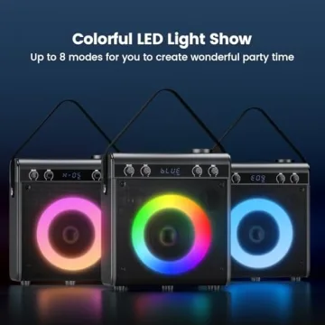 Ktrenv Karaoke Machine with Dual Wireless Mics