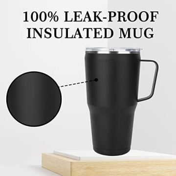 Sursip Insulated 30oz Tumbler with Handle and Straw