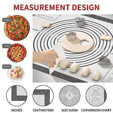 Silicone Baking Mat - Non-Stick Pastry Mat for Dough and Cookies, Versatile Kitchen Tool