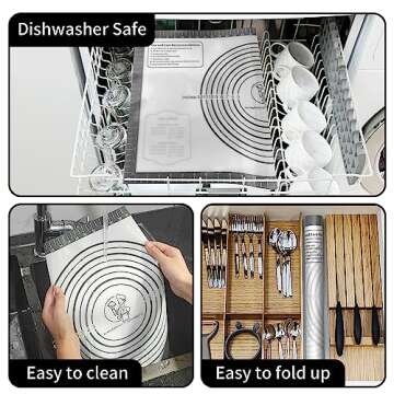 Durable Non-Stick Silicone Baking Mat for Dough and Pastry