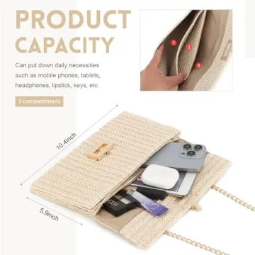 Ynport Straw Clutch Purse for Women - Stylish Summer Handbag