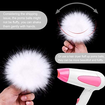 Coopay Faux Fox Fur Pom Pom Balls - DIY Craft Accessories