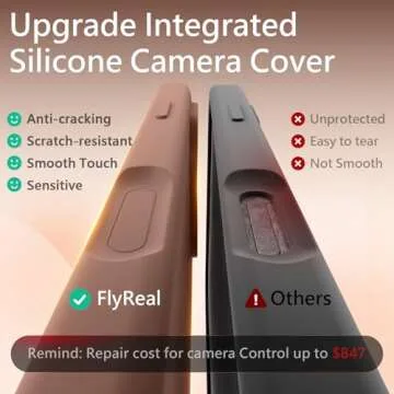 FlyReal iPhone 16 Pro Magnetic Silicone Case with Screen Protectors
