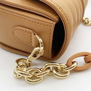 OOHOO Crossbody Bags for Women Small Handbags Leather Shoulder Bag for Women Clutch Purses Designer Bags with Chain Strap