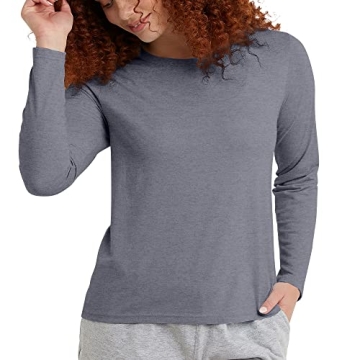 Hanes Women's ComfortBlend Long-Sleeve T-Shirt - Lightweight Tri-Blend in Plus