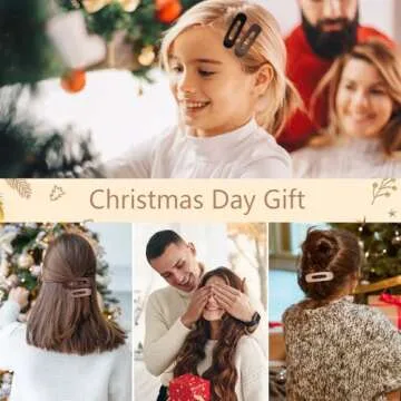 12PCS Flat Hair Clips, Flat Claw Clips for Thin Hair, Matte Lay Down Claw Clips for Women, 3 Sizes Alligator Hair Clips, Slide Hair Clips, Christmas Hair Accessories, Brown, Valentine's Day Gifts