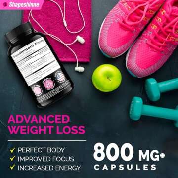 Weight Control Aid - Diet That Work Fast for Women & Men - Made in The USA - Safe Dietary Vitamins with L-Carnitine Pills, 60 Count