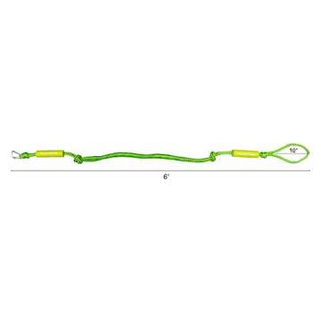 Extreme Max 3006.2577 BoatTector PWC Bungee Dock Line Value 2-Pack - 6', Green/Yellow