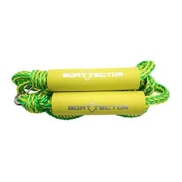 Extreme Max 3006.2577 BoatTector PWC Bungee Dock Line Value 2-Pack - 6', Green/Yellow