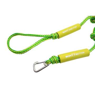 Extreme Max 3006.2577 BoatTector PWC Bungee Dock Line Value 2-Pack - 6', Green/Yellow