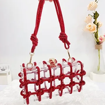 Elegant Rhinestone Acrylic Clutch for Women Wedding Party Purse