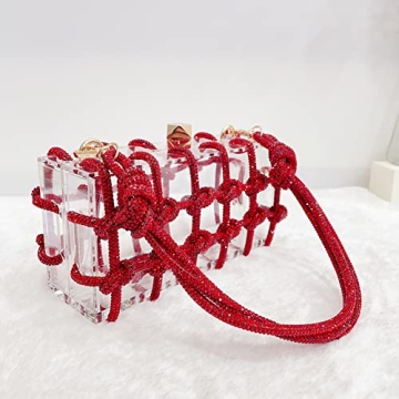 Elegant Rhinestone Acrylic Clutch for Women Wedding Party Purse