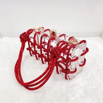 Elegant Rhinestone Acrylic Clutch for Women Wedding Party Purse