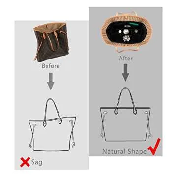 ZTUJO Purse Organizer Insert, Stylish Handbag Organizer