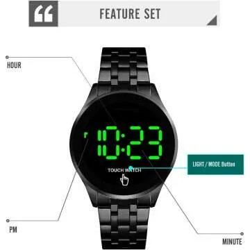 Gosasa Waterproof Touch Screen Digital Watch for All