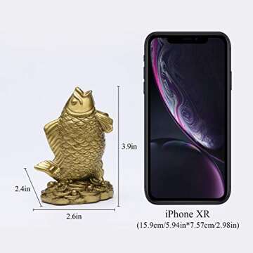 BRASSTAR Resin Feng Shui Fish Statue - Wealth Carp Home Decor