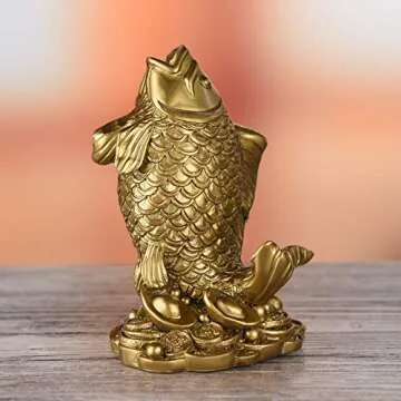 BRASSTAR Feng Shui Gold Fish Statue for Good Fortune