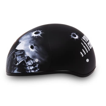 Daytona DOT Approved Motorcycle Half Helmet Skull Cap