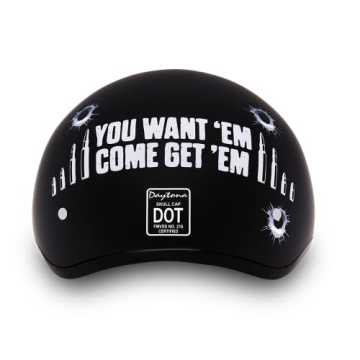 Daytona DOT Approved Motorcycle Half Helmet Skull Cap