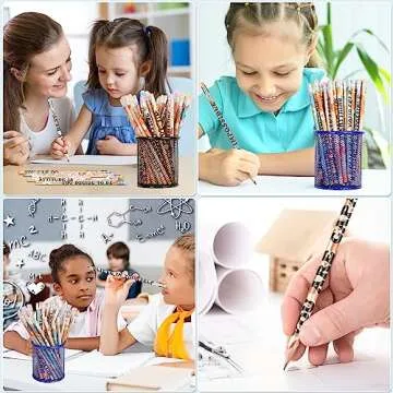 100 Pcs Retro Motivational Pencils Bulk, Inspirational School Pencils for Classroom, Cute Wood Pencils with Encourage Positive Saying, Back to School Supplies for Kids Student Teacher Classroom Reward