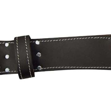 McGuire-Nicholas Men's Standard 2 3/4" inch Oil Tanned Leather Tool Work Belt for 29"-46" Waist, Dark Brown, 3"